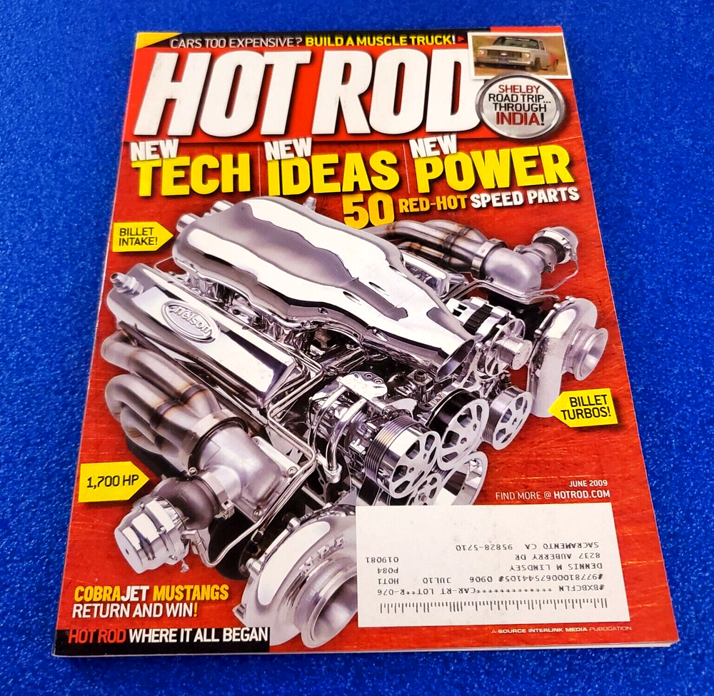 HOT ROD: NEW TECH NEW IDEAS NEW POWER 50 RED-HOT SPEED PARTS JUNE 2009 MAGAZINE