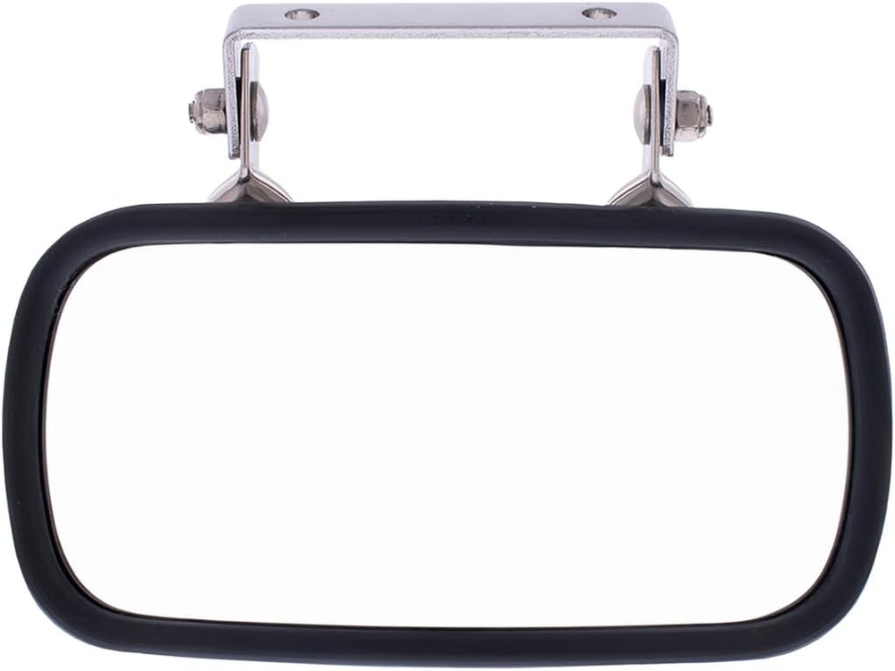 43001 Stainless Steel Rectangular Convex Mirror W/U-Bracket for Cars, Trucks, Bo