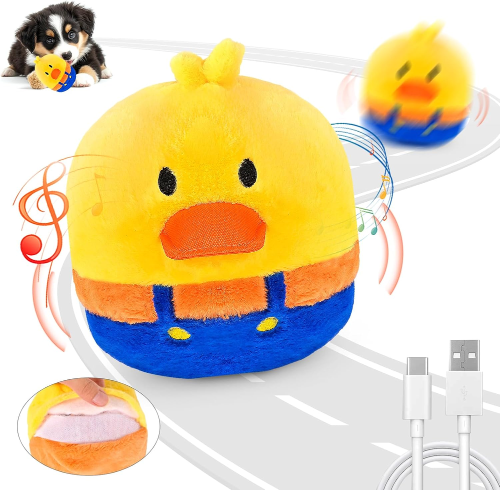 Interactive Indoor Puppy Toys, Rechargeable Vibrating Dog Toys for Small Breeds,