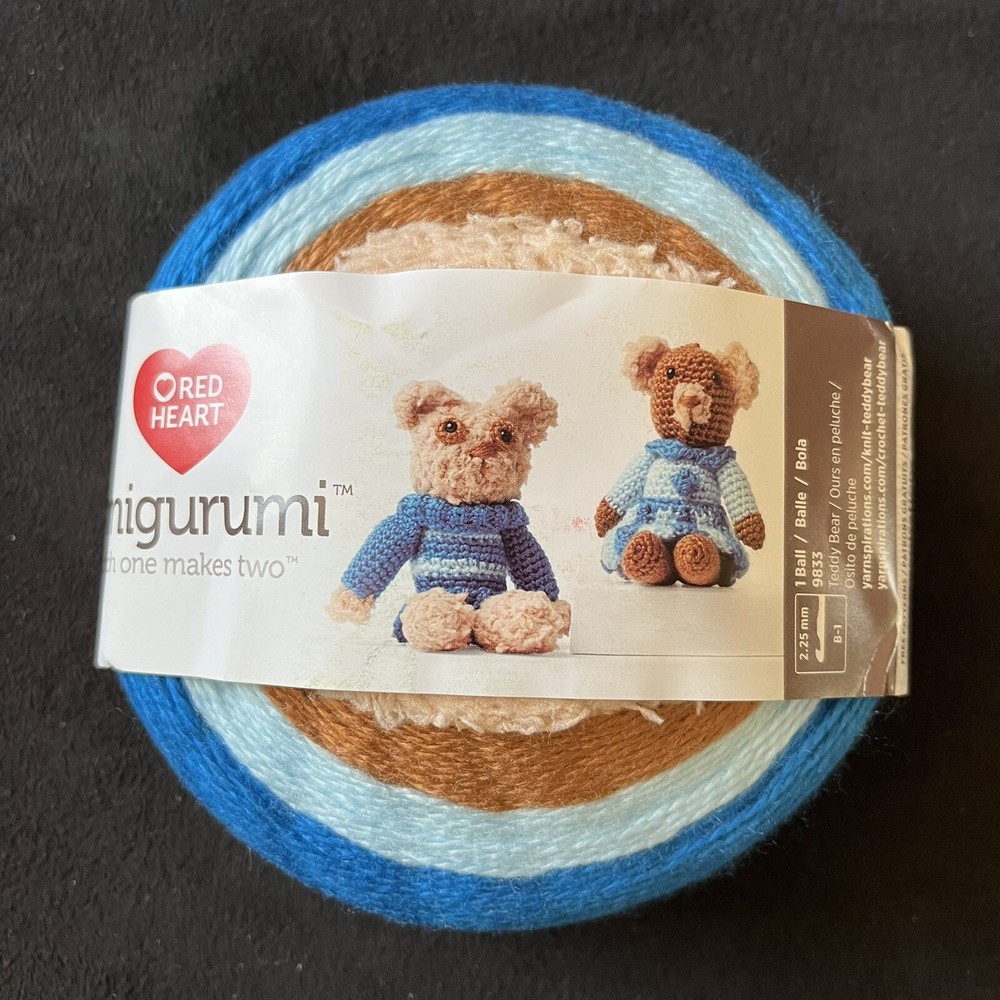 Red Heart AMIGURUMI Yarn Kit TEDDY BEAR