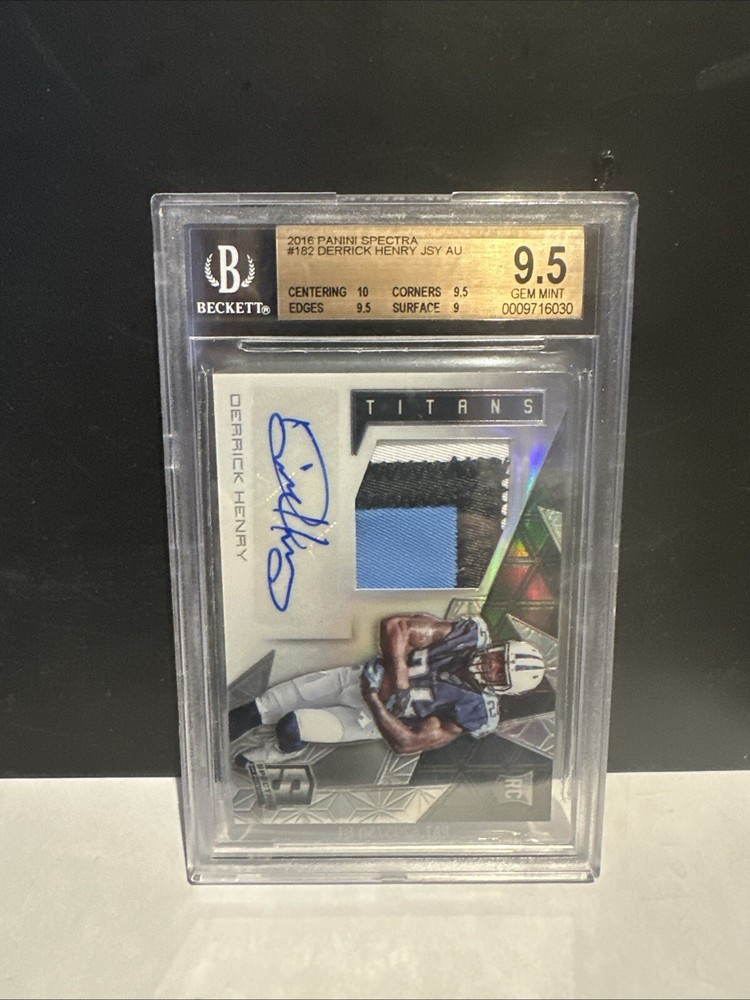 Derrick Henry 2016 Spectra RPA Rookie Auto Jersey /99 BGS 9.5 Gem Mint