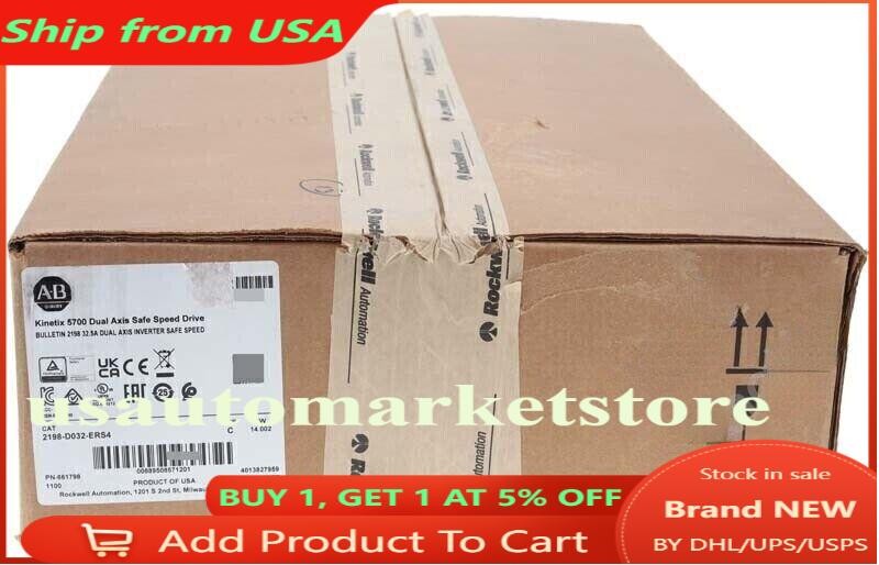 New Sealed Allen Bradley 2198-D032-ERS4 Kinetix 5700 Dual Axis Safe Speed Drive
