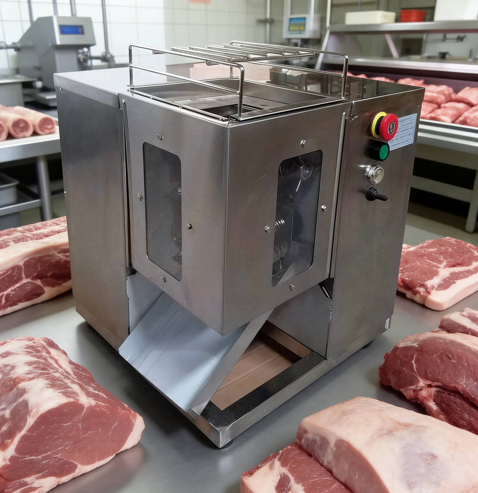 QSJ-T 8mm Meat Cutter Commercial Electric Slicer Shredded Machine Double Blade