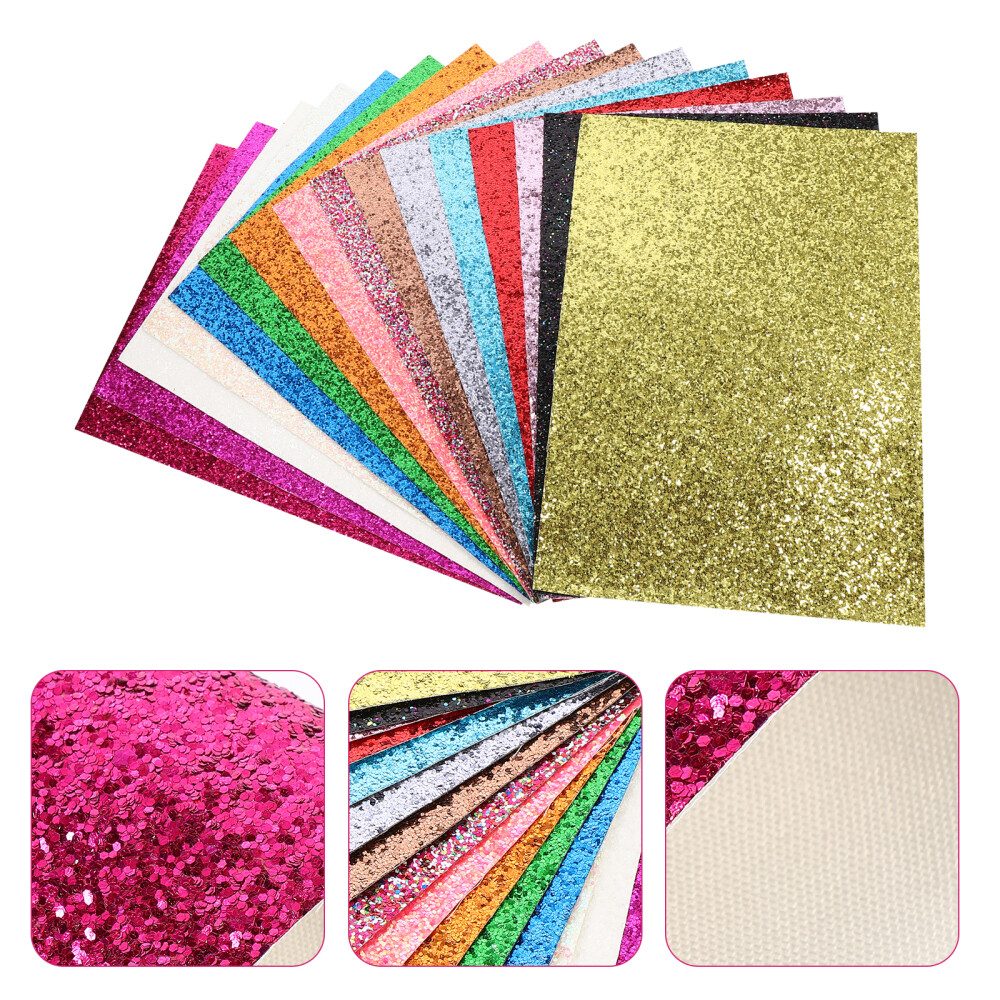 16 Pcs Sequins for Crafts Neon Decor Pieces of Fabric