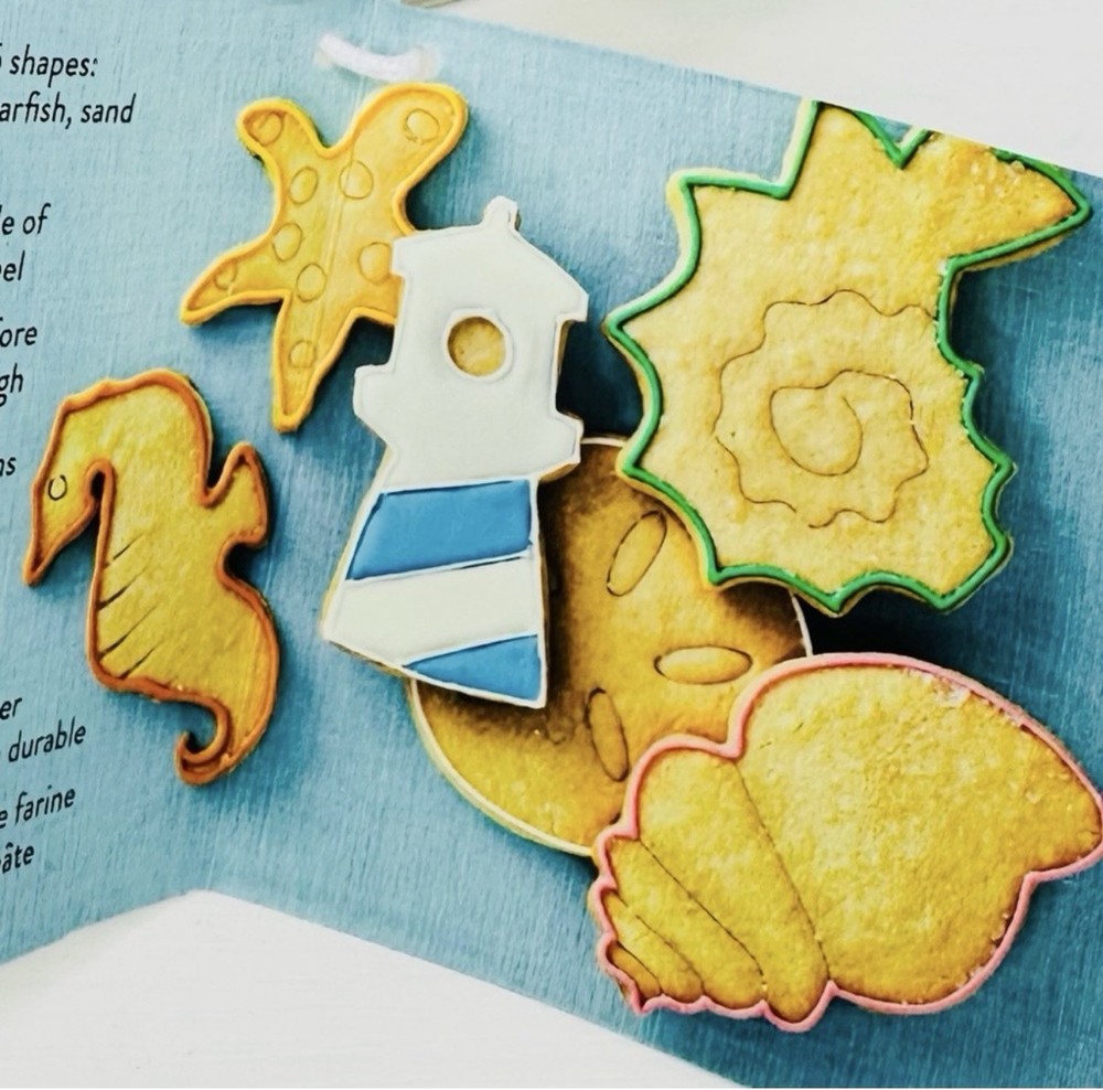 6pc New Williams Sonoma Seaside Cookie Cutter Set seashell beach Starfish