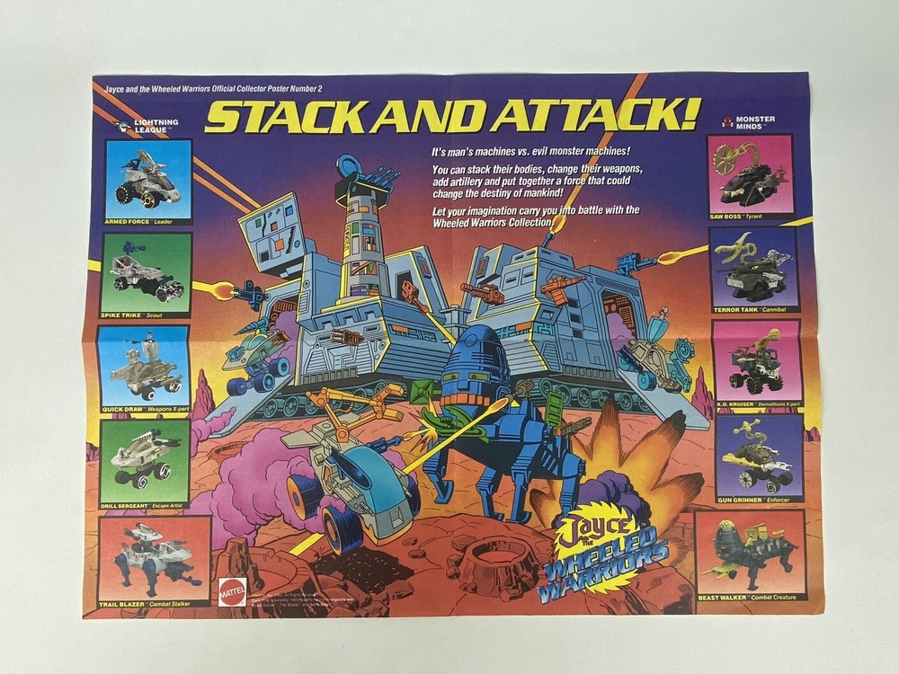 Jayce And The Wheeled Warriors Official Collectors Poster Number 2 Mattel 1985