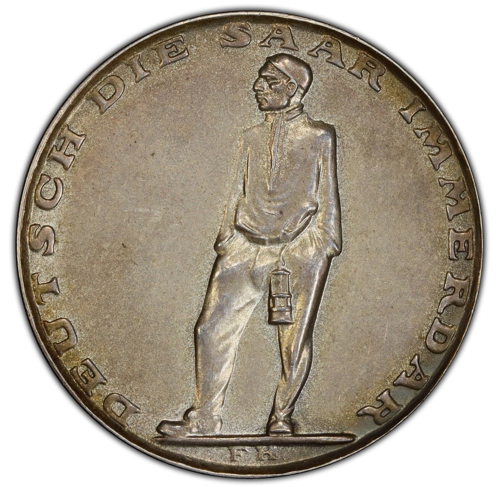 Germany - Third Reich - 1935 - Hitler Saarland Silver Medal - PCGS SP62 - RARE