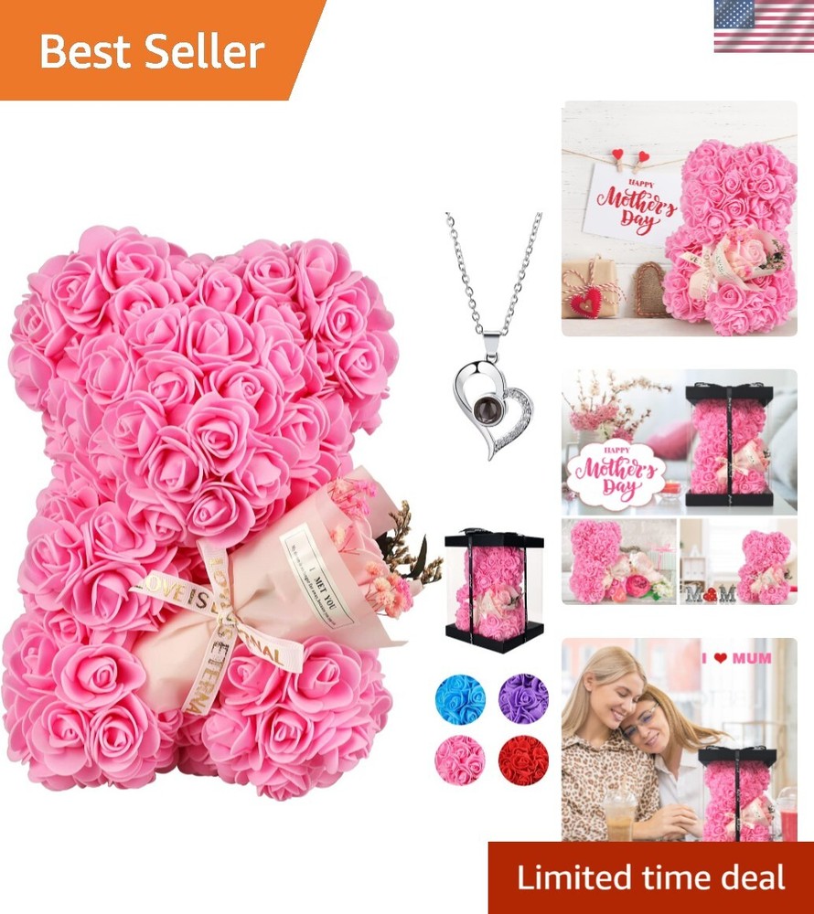 Mothers Day Rose Gifts Rose Bear Gifts for Women Rose Flower Bear Teddy Bear ...-image