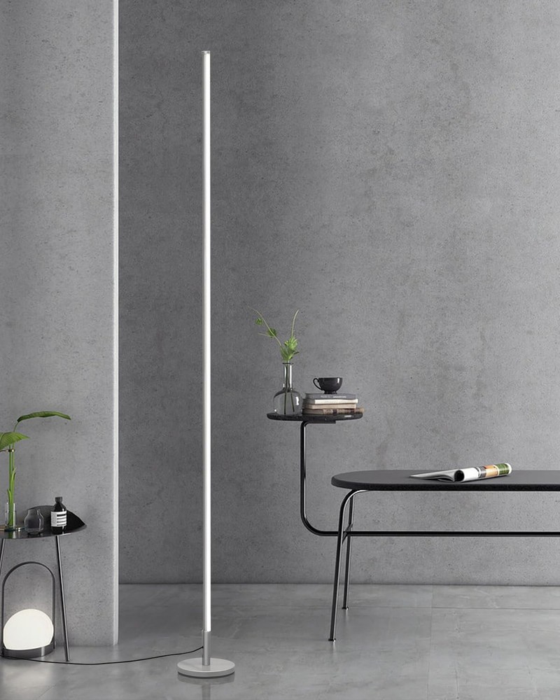 Minimalist Corner Floor Lamp - 2700K-6500K Dimmable LED Night Light - Modern ...