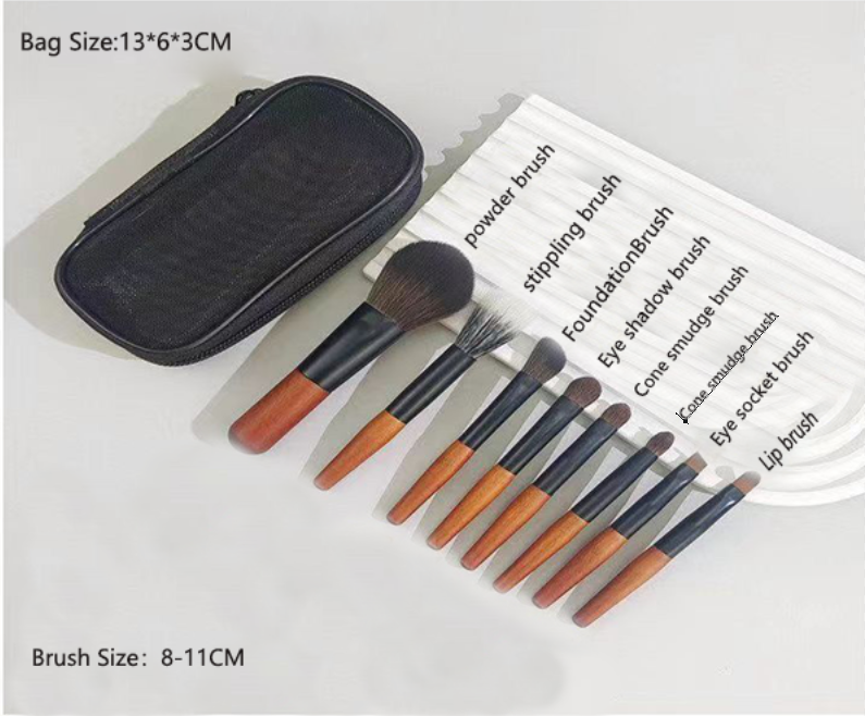 8 Pcs Make up Brush Set Buffer Powder Contour Eyeshadow With