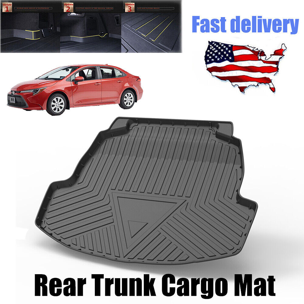 Cargo Black Trunk Tray Liner Mat Floor Carpet for Toyota Corolla Sedan 2020-2023