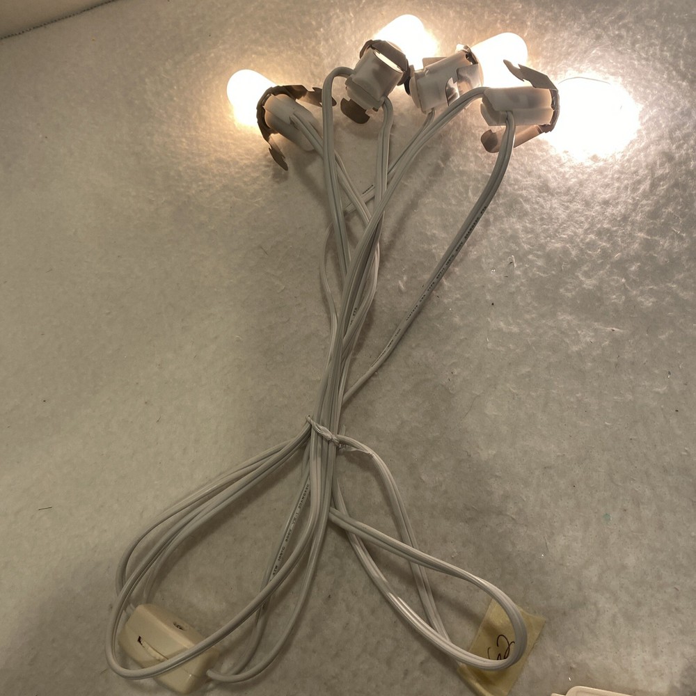 4-Socket C7 Light Cord Set with On/Off Switch for Dept 56 Lemax Christmas Village