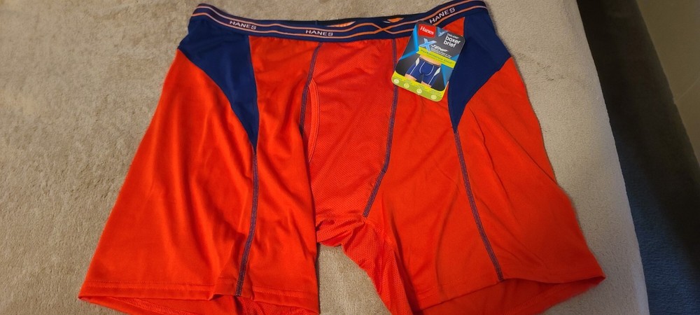 NWT 2XL 44/46 Hanes Boxer Brief X Temp Performance Cool Workout Light Underwear