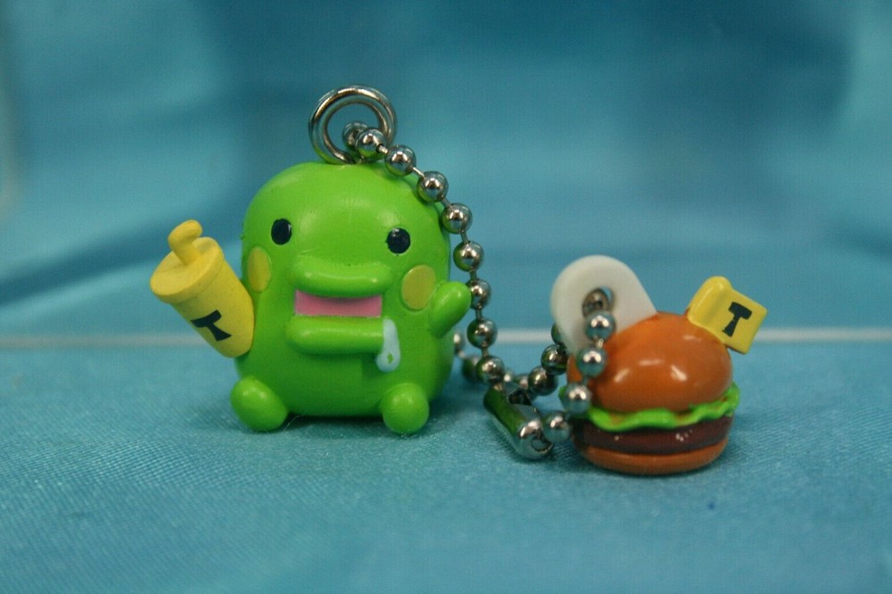 Tamagotchi Mini Keychain with Kuchipatchi Hamburger Double Figure