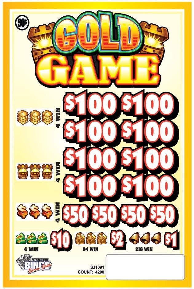 NEW Gold Game .50c Pull Tickets - Instant Tabs Clearance Sale-image