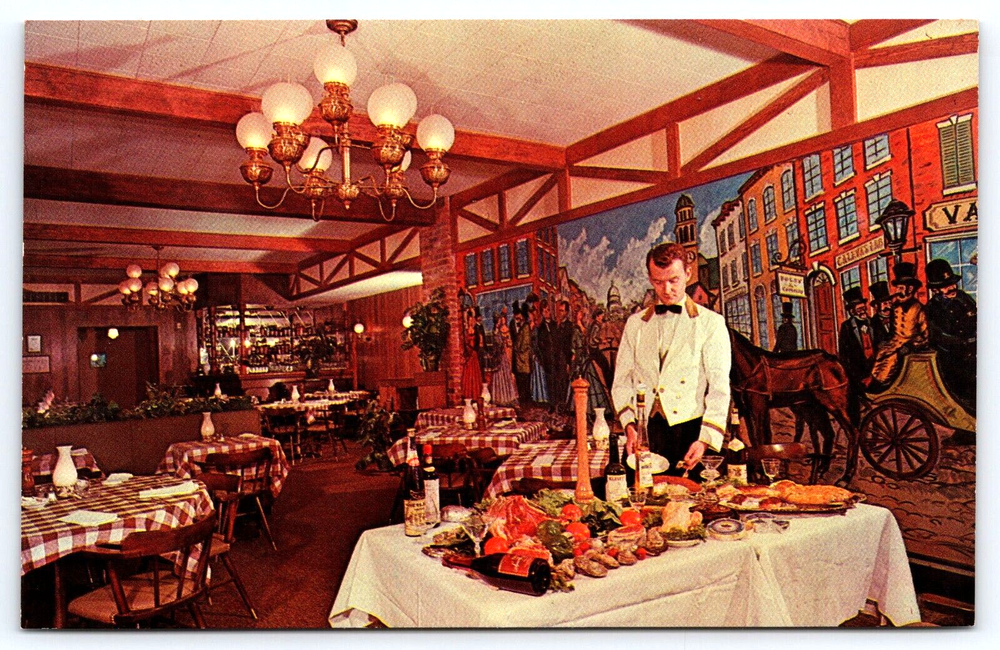 VINTAGE OLD ANTIQUE POSTCARD MONOCLE CAPITOL HILL'S SUPPER CLUB DINING INTERIOR