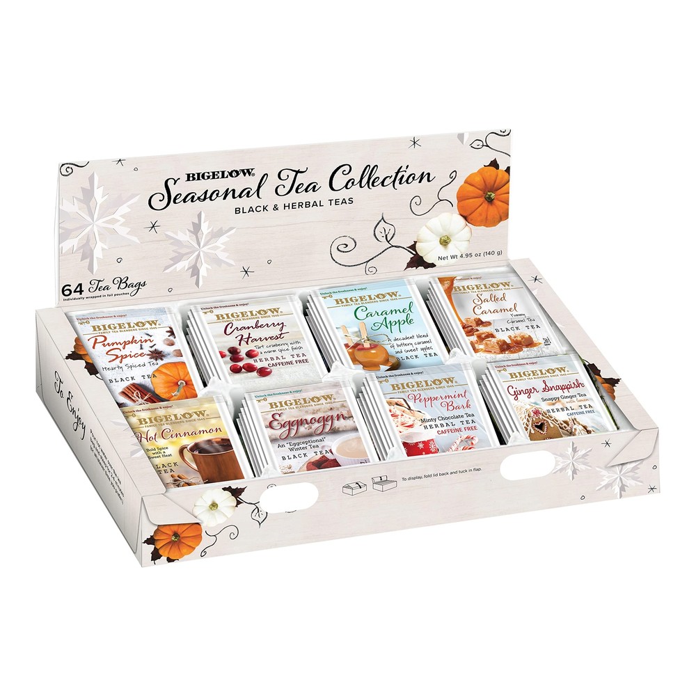 Seasonal Collection, Variety Gift Box Sampler, 64 Tea Bags, (Pack of 1)-image
