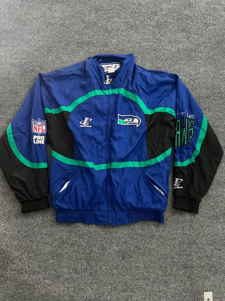 Vintage 90's Seattle Seahawks Pro Line Logo Athletic Men's Medium Winbreaker