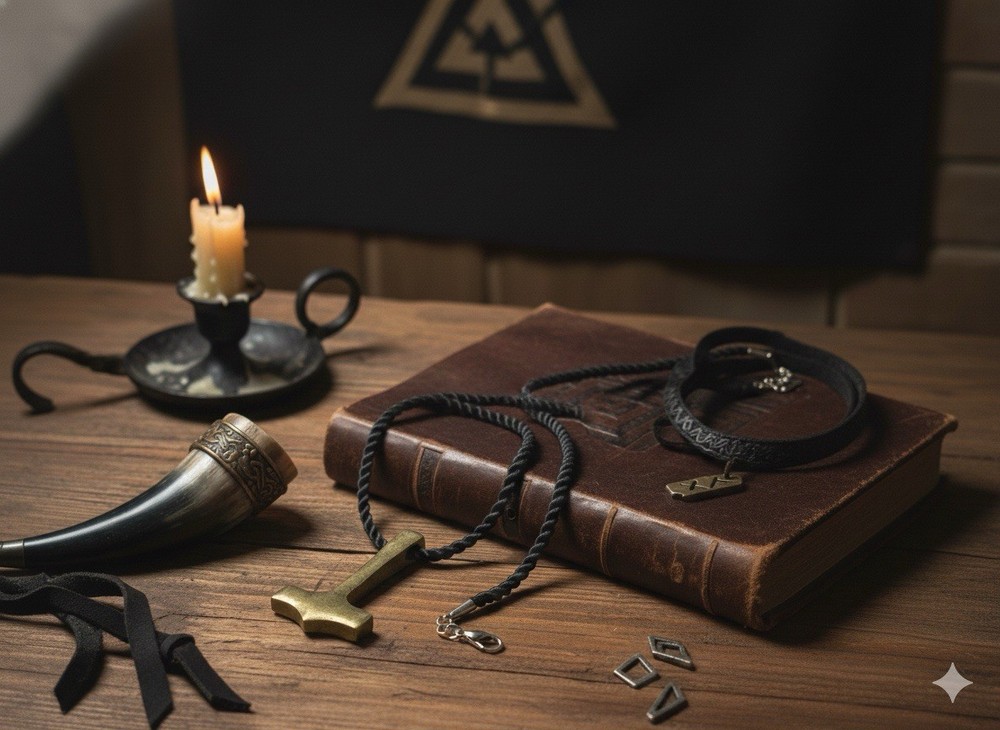Thors Hammer Necklace Hand Made Mjölnir Viking Amulet Norse God Of Strength