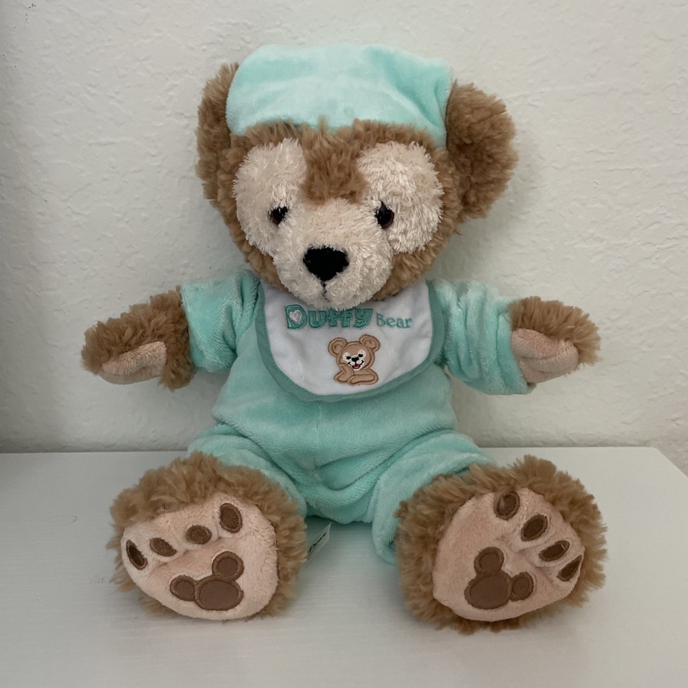 MY FIRST DUFFY BEAR 🧸Disney Parks 13” Plush Hidden Mickey w/ Pajamas Bib & Hat
