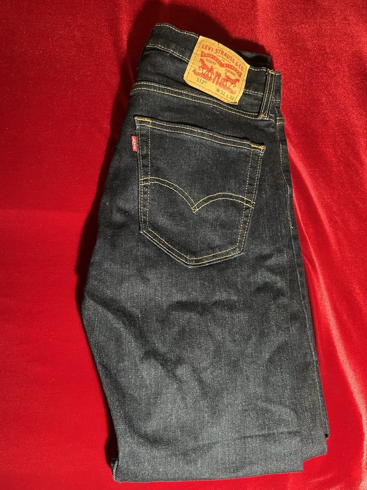 Levi’s 512 Slim Taper Fit Jeans Men’s W31 L32 Dark Wash Denim Stretch Pants