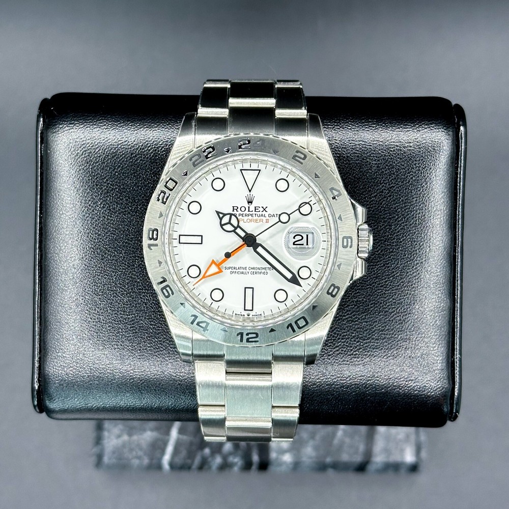 2024 Rolex Explorer II 216570 Polar Dial with Box & Papers in Excellent Condition