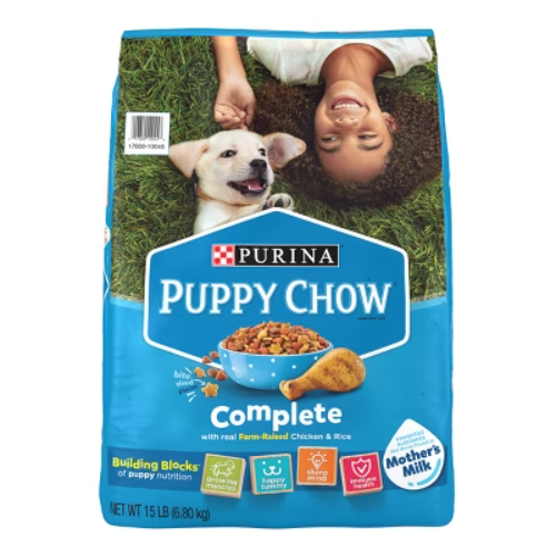 Purina Dog Chow Complete Dry Dog Food with Real Chicken and Rice 15lb Bag