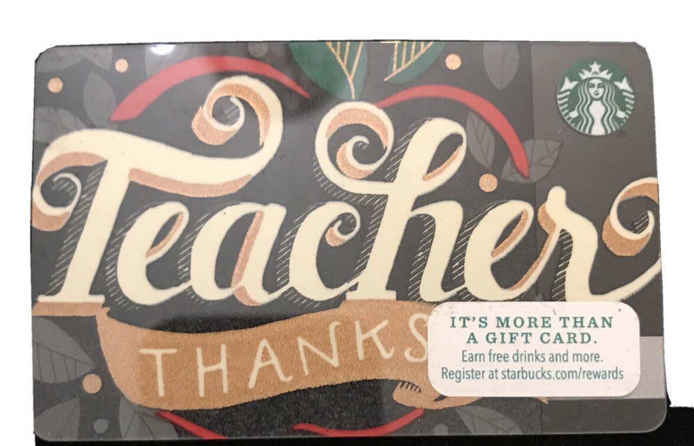 STARBUCKS Gift Card   # 6107 Year 2014 “ THANKS TEACHER “  No $ Value-image