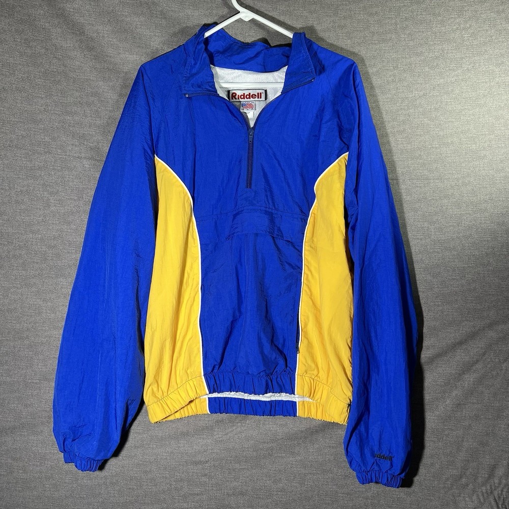Vintage 1990s Riddell NBA LA Los Angeles Lakers Zip Windbreaker Jacket Large