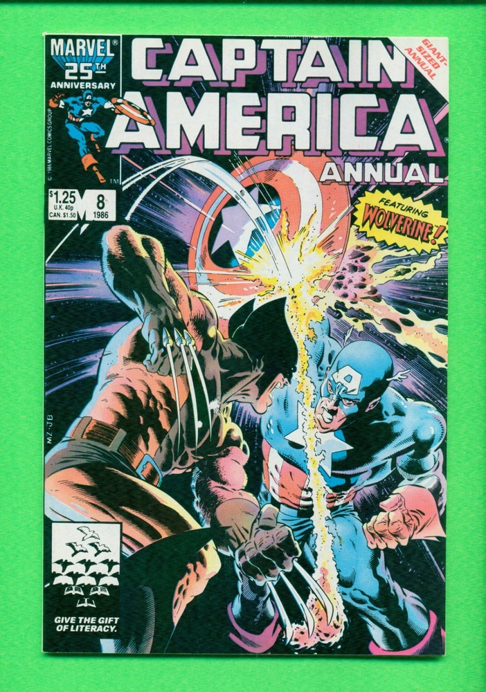 Captain America Annual #8 Marvel Comics 1986 HIGH GRADE ITEM: 25-510