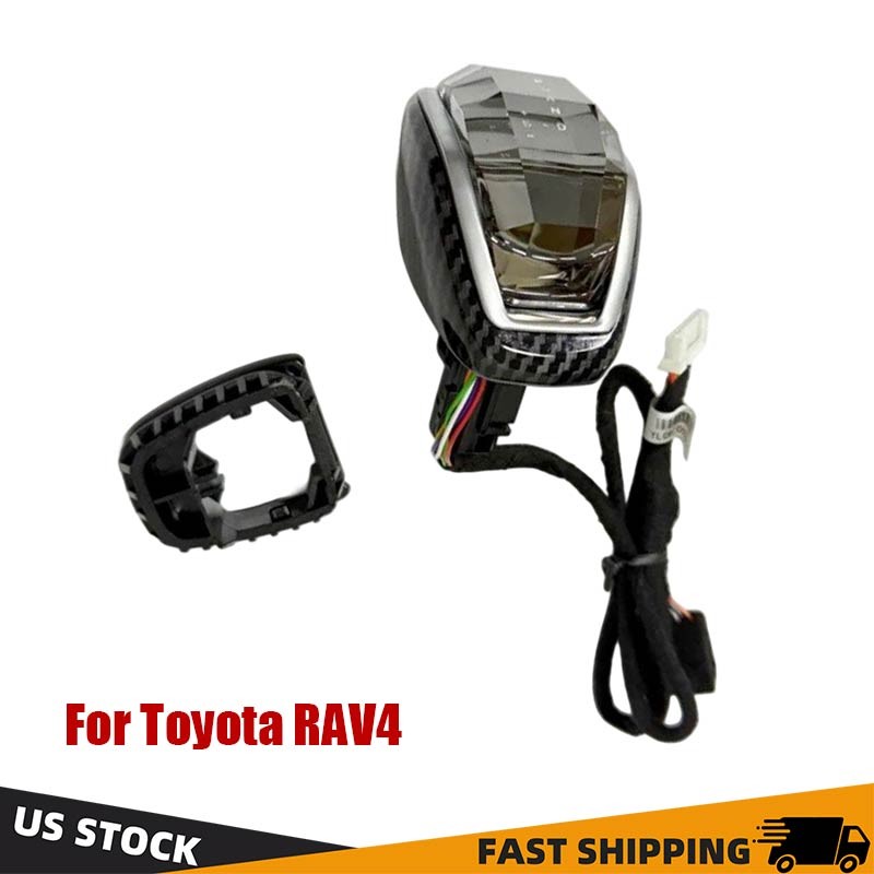 For Toyota RAV4 2020-2024 Car Crystal Handle Gear Shift Knob Gear Head with LED