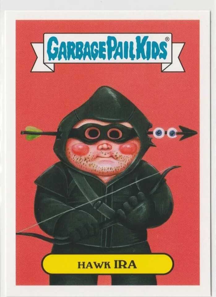 Hawk Ira 1b Garbage Pail Kids GPK 2016 Prime Slime Trashy TV Series Rare Trading Card