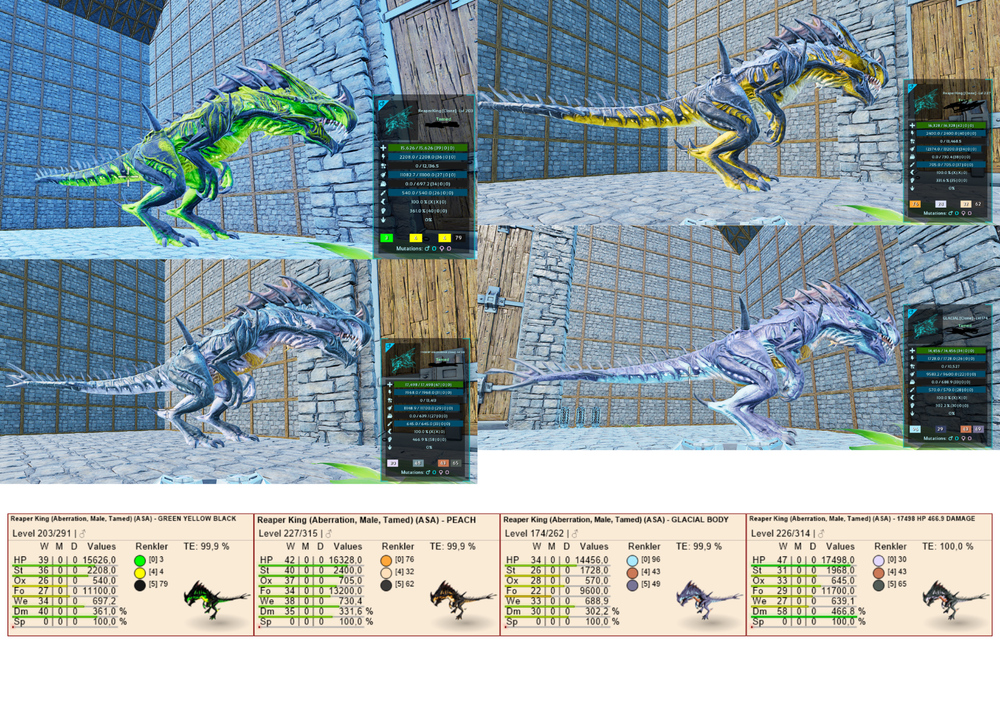 REAPER COLORFUL CLONES Ark Survival Ascended Official PVE