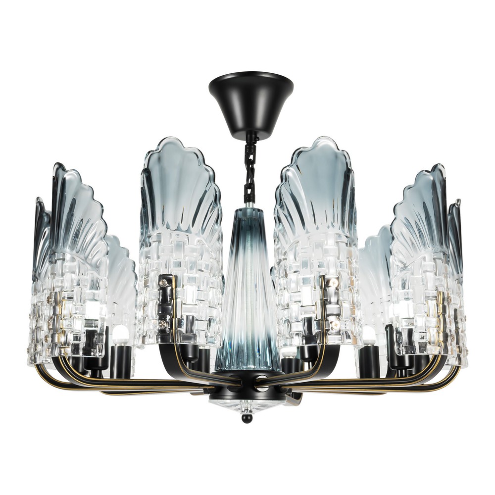 Round 10 Light LED Crystal Glass Pendant Lamp Chandelier Ceiling Light 110V