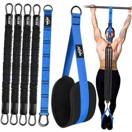 Heavy Duty Blue Pull Up Assistance Bands for Strength Training and Workouts