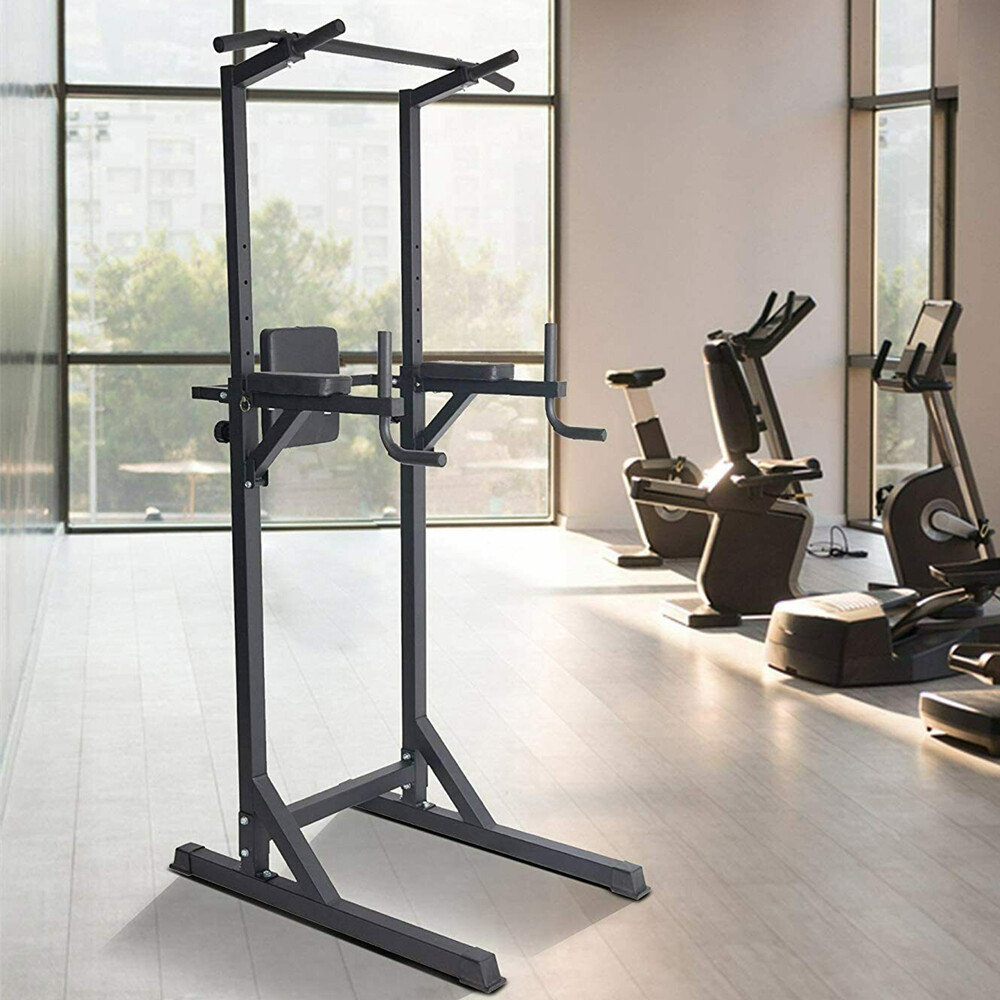 CARSTY Power Tower MultiFunction Strength Training Dip Station Pull Up Bar Gym