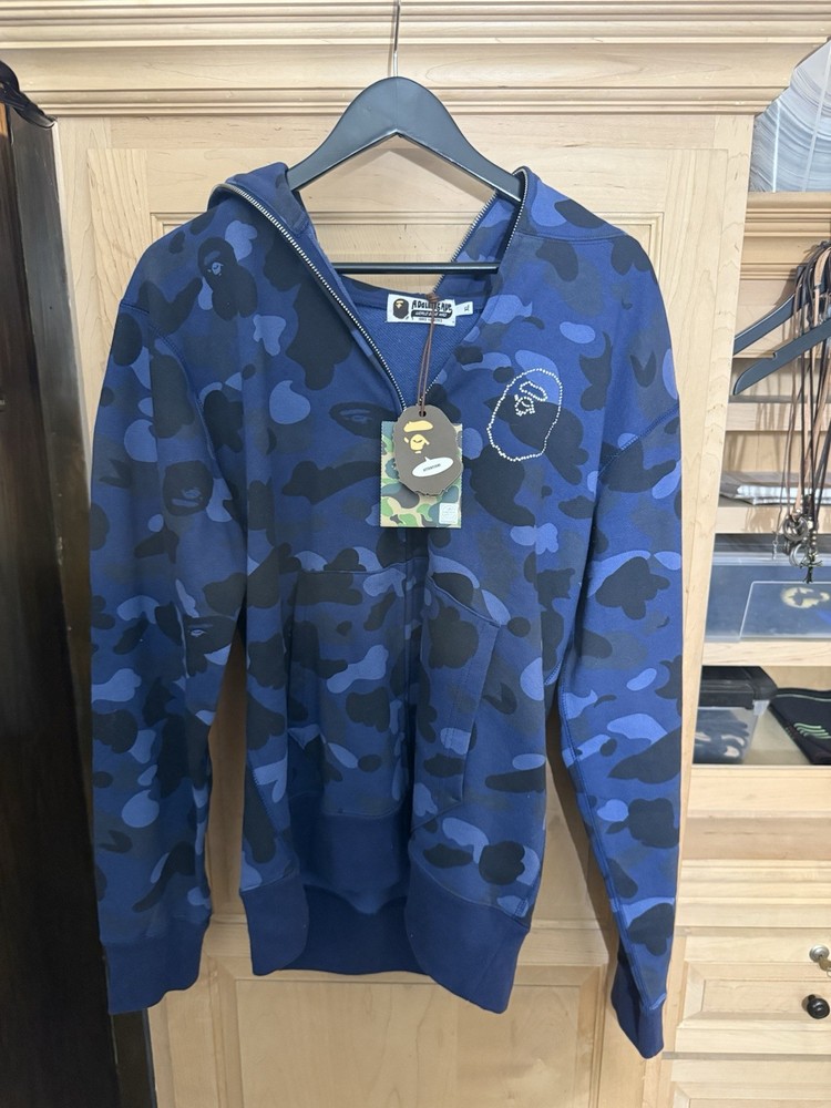 Bape Blue Camo Swavorski Full Zip XL
