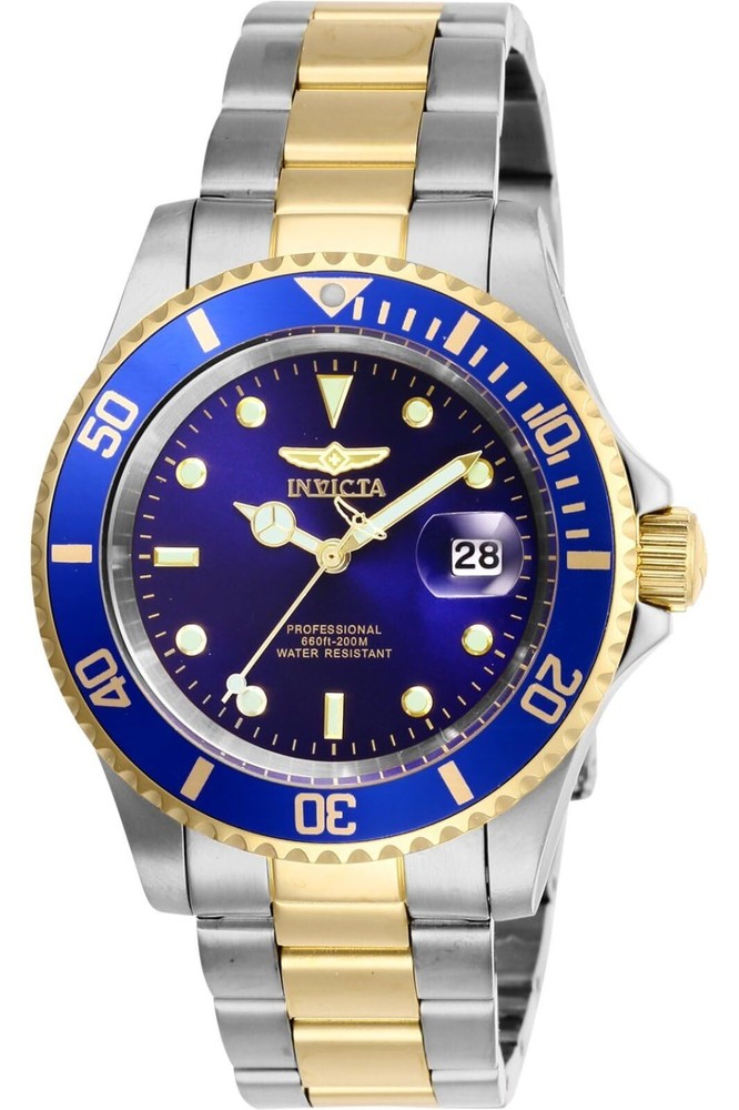 Men's Pro Diver Quartz Watch with Stainless Steel Strap, Two Tone, 20 (Model:...