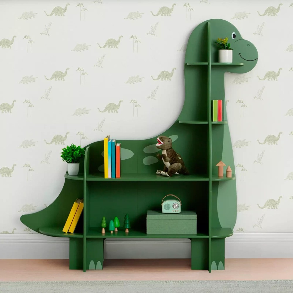 Delta Children Dinosaur Themed Kids Bookcase with Storage Shelves