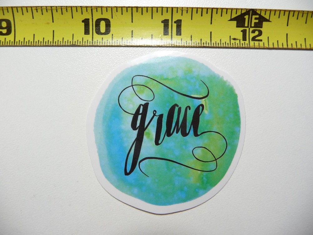 Graceful Cursive Circle Decal Sticker for Faith & Christian Belief
