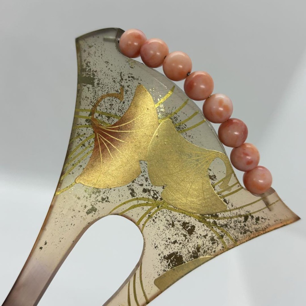 Koudo Bachi Kanzashi Gold Coral Wedding Hairpin Accents New Style