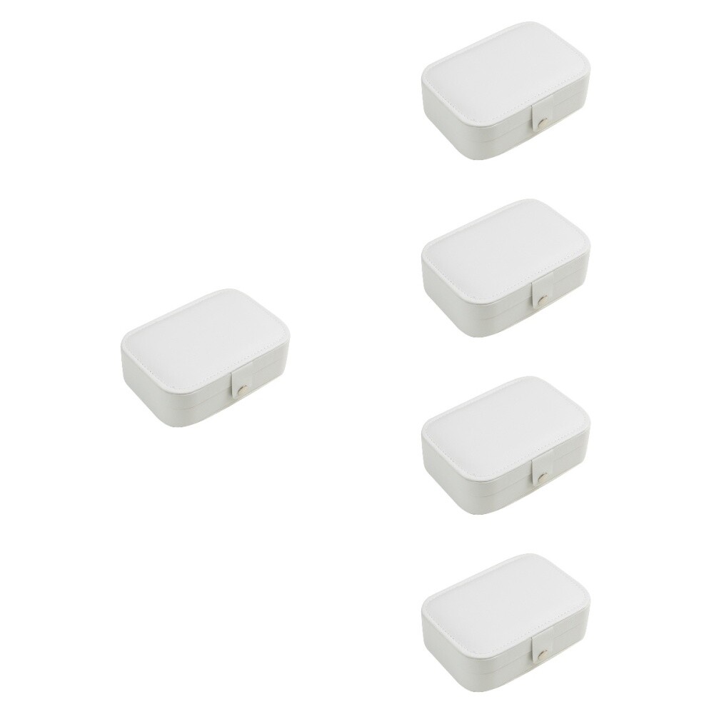 5 Pieces Necklace Jewelry Box Elastic Pocket Compartments Miss