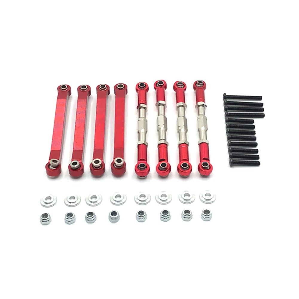 Red Chassis Pull Rod Turnbuckle Linkage for MN D90 D91 D96 MN98/99S 1/12 Scale RC Car