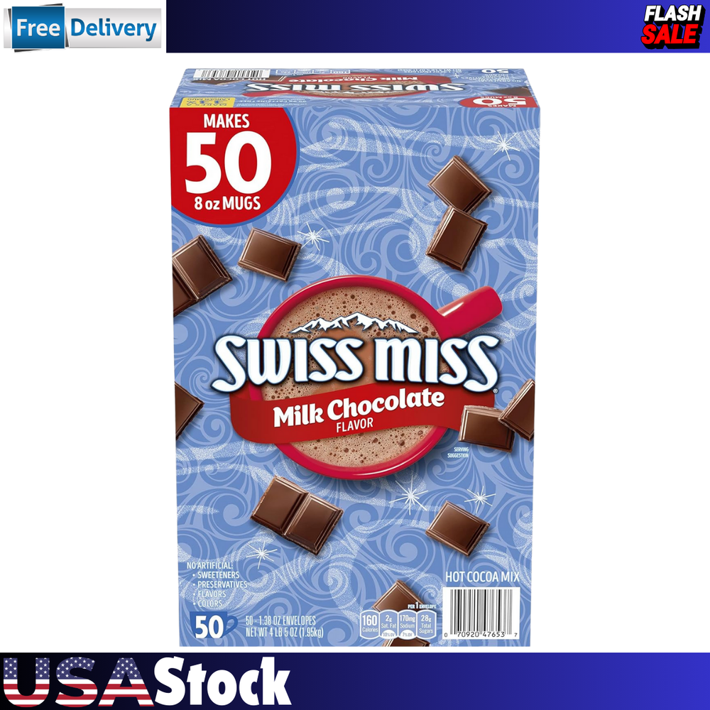 Swiss Miss Milk Chocolate Flavor Hot Cocoa Mix, 1.38 Oz. 50-Count