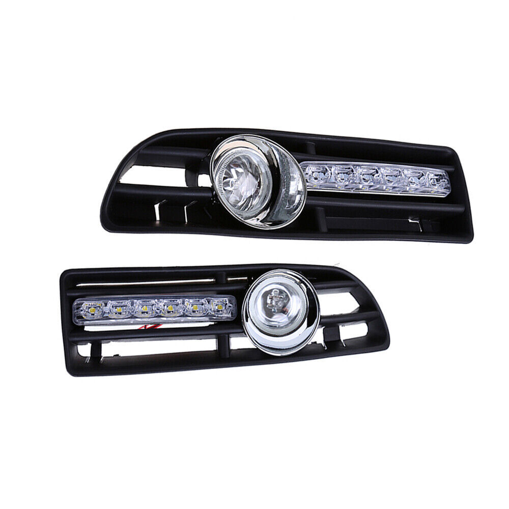 Auto GRILLE FOG Light Lamp FOR VW JETTA BORA MK4 99-04 LED DRL (white) PA