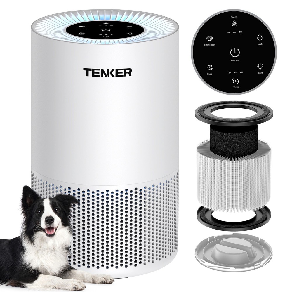 TENKER Home Room HEPA Filter Air Purifiers Air Cleaner for Dust Smoke Pets Odor