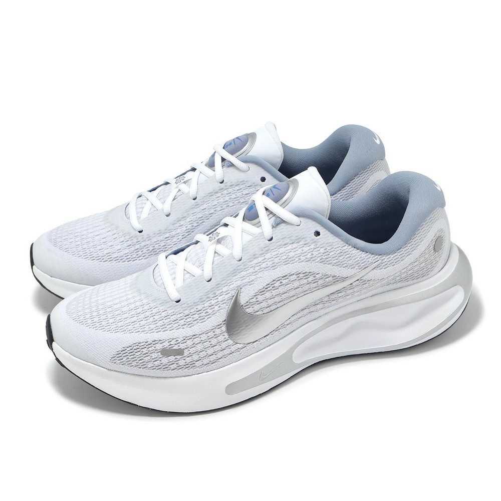 Nike Journey Run Men Road Running Shoes White Silver Black FN0228-104