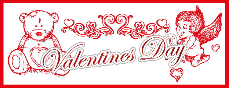 Valentine's Day Red Rectangle Car Bumper Sticker Decal