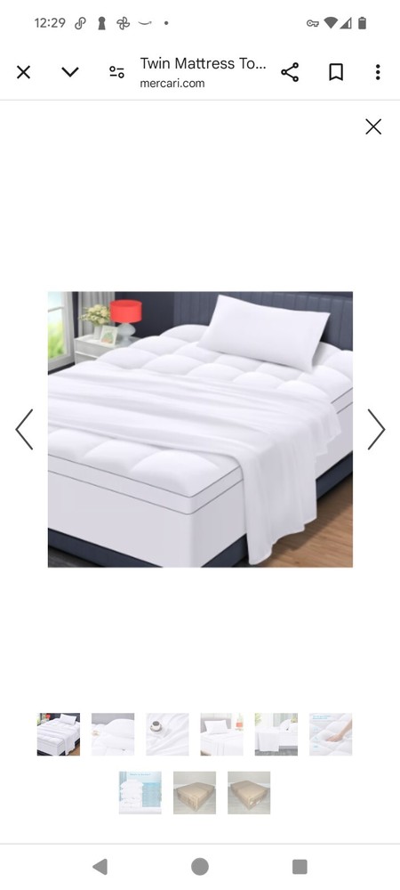 MASVIS 3 Piece Extra Thick Mattress Pad for Back Pain Deep Pocket Size: Twin