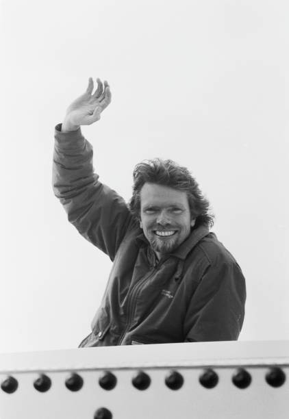 British millionaire entrepreneur Richard Branson May 1986 Old Photo